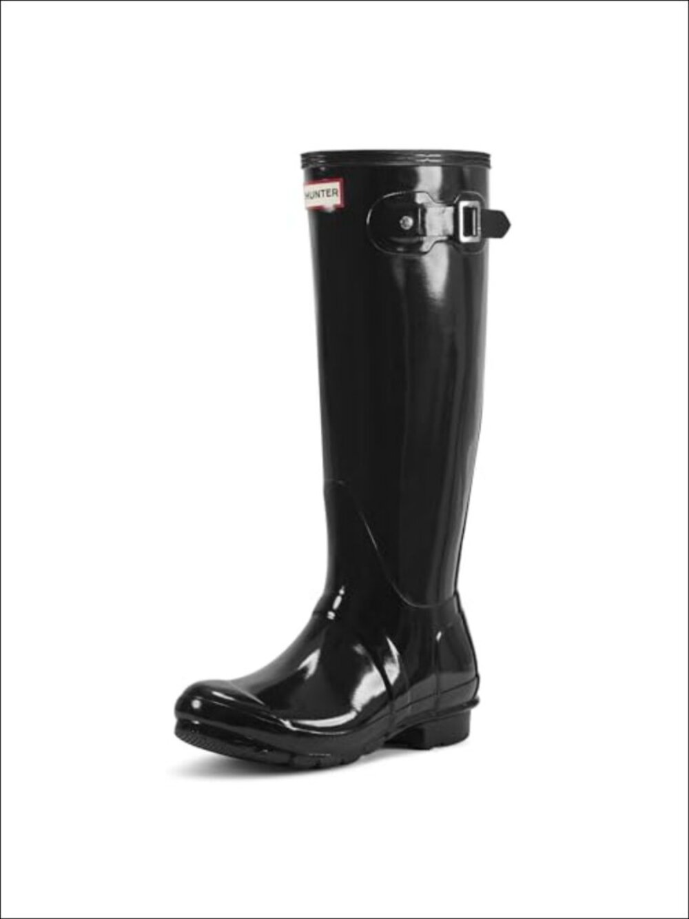 Hunter Womens Original Tall Gloss Rain Boots Waterproof Knee High Rubber